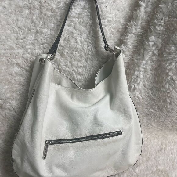 ARCADIA made in Italy White Genuine Leather Satchel Snake skin print accent. - Picture 7 of 16